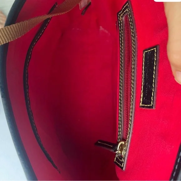 Dooney Bourke Black Florentine Crossbody Messenger Satchel - Picture 7 of 9